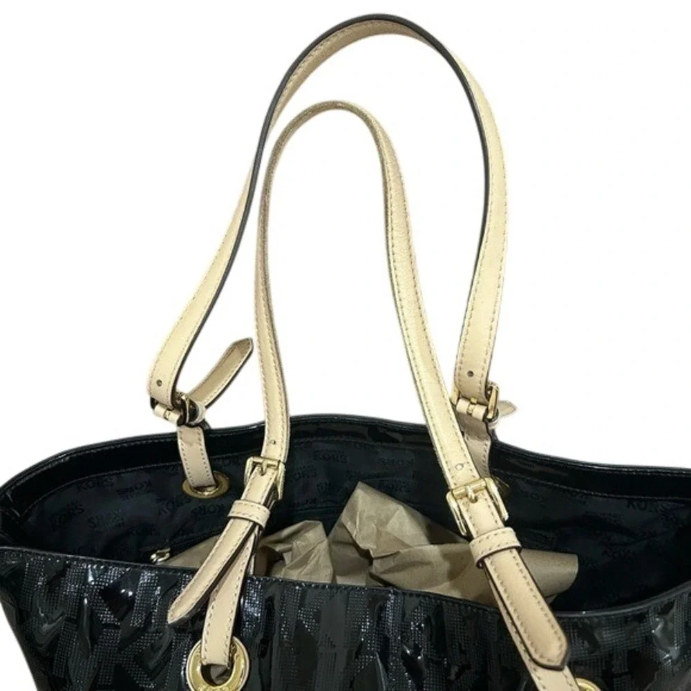 Michael Kors Black Jet‎ Set Patent Tote Maximalist Classic - Picture 3 of 12